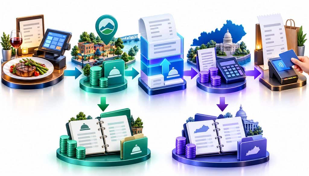 Kentucky restaurant local tax and state sales tax stacking workflow