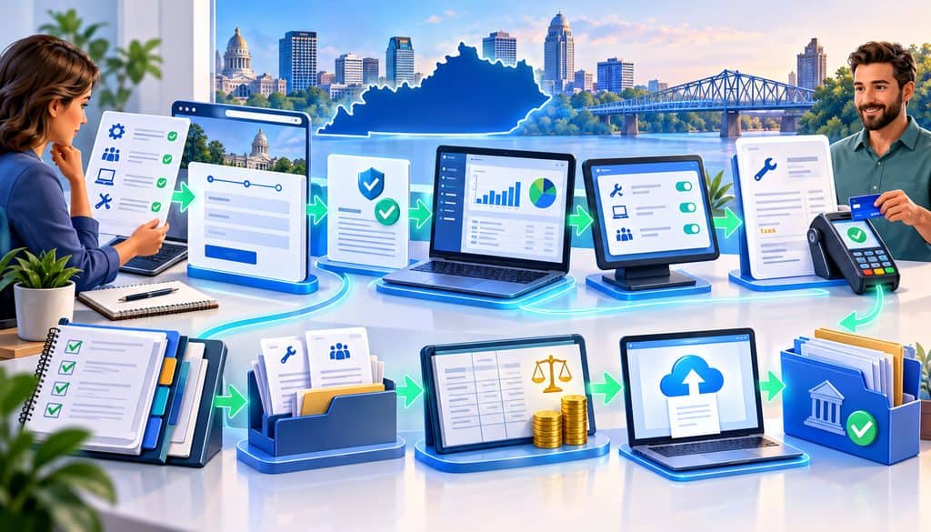Kentucky sales tax registration and collection workflow